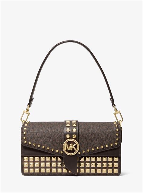 michael kors greenwich medium shoulder bag|greenwich medium logo shoulder bag.